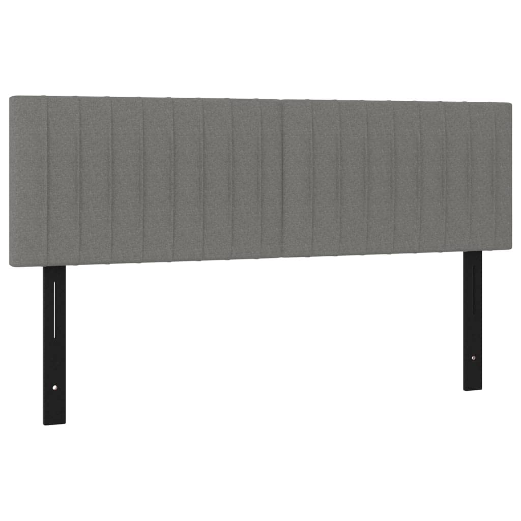 Vidaxl Led Headboard, Upholstered Headboard For Bed Home, Bed Headboard With Led Light, Bedroom Furniture, Dark Gray 56.7"X2"X30.7"/34.6" Fabric
